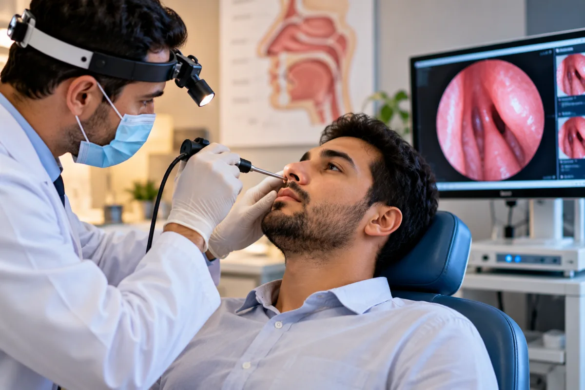 ENT Nasal Examination in Clinic