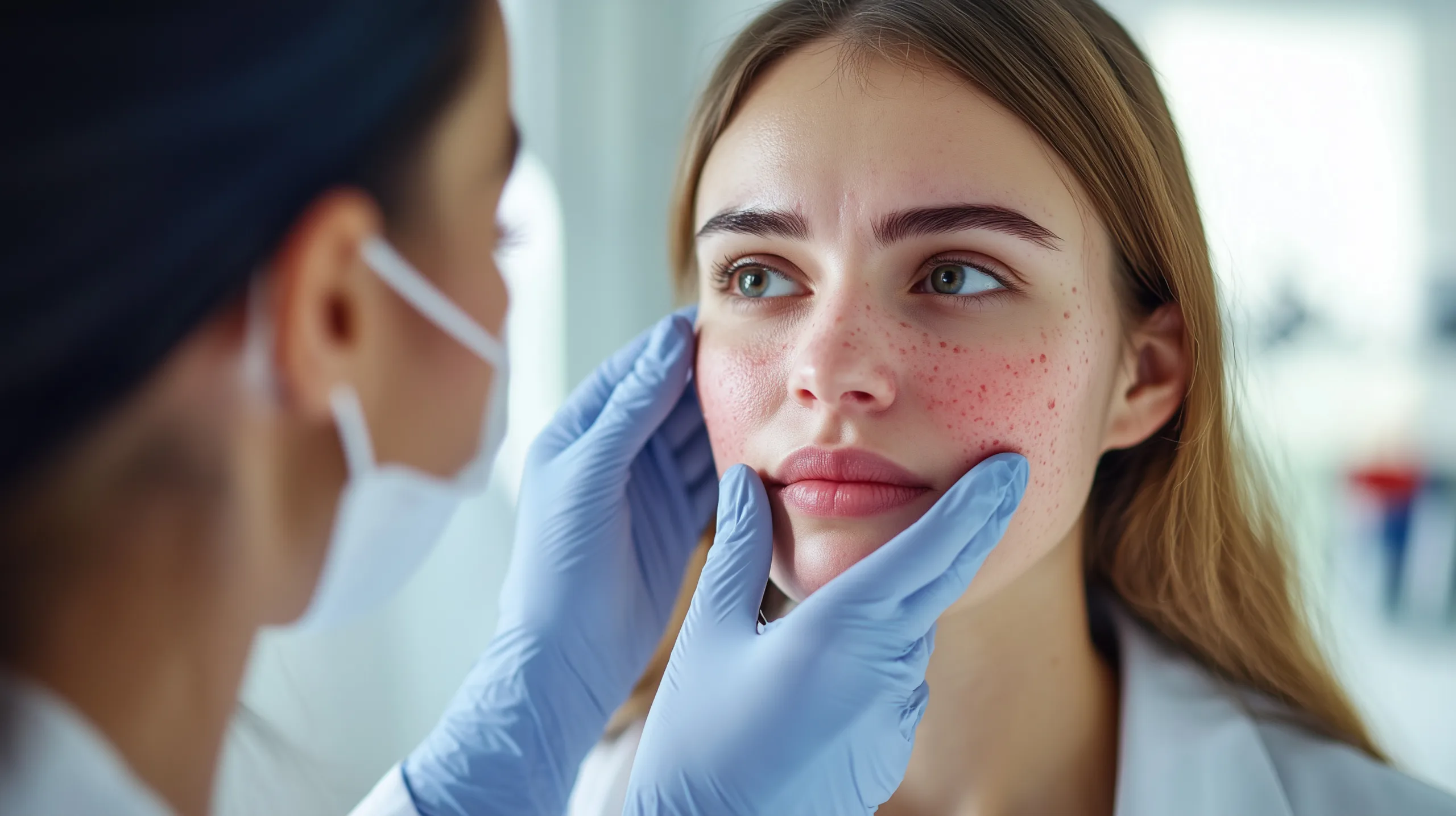 dermatology consultation facial redness scaled