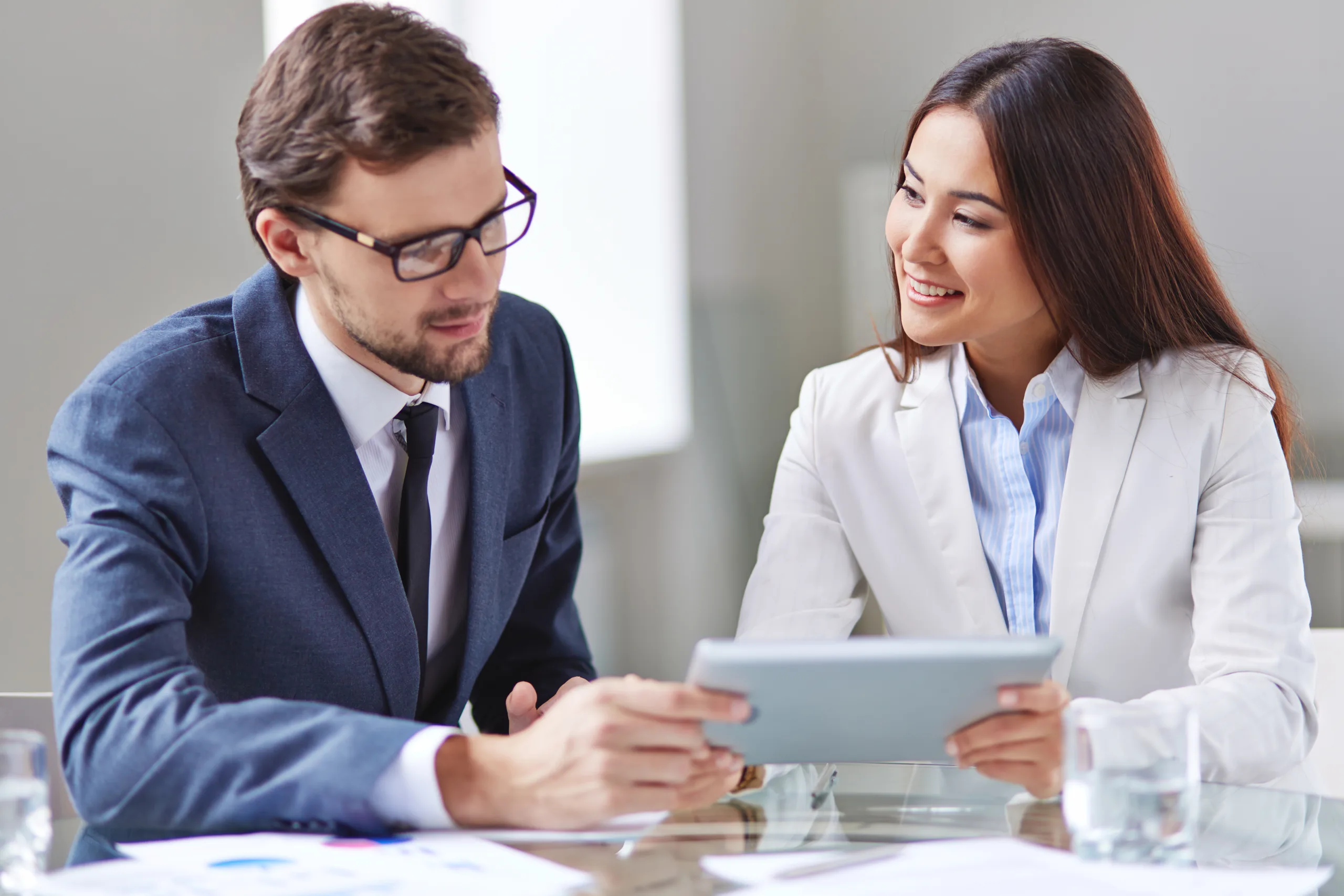 executives preparing meeting scaled