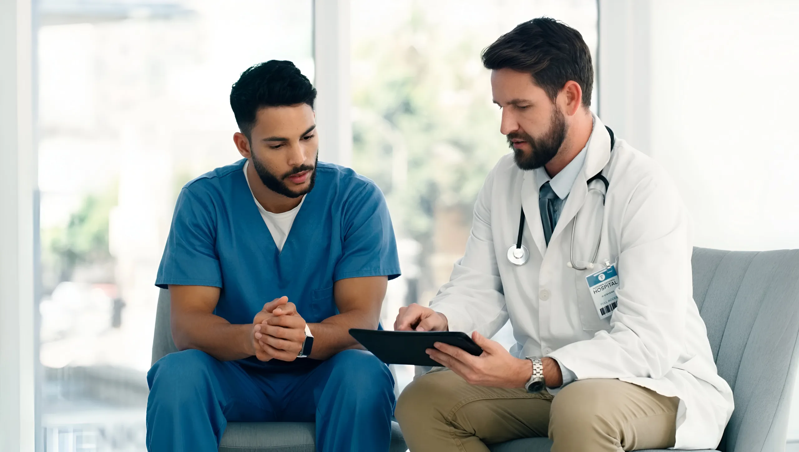 hospital insurance health workers with digital tech help advice research scaled