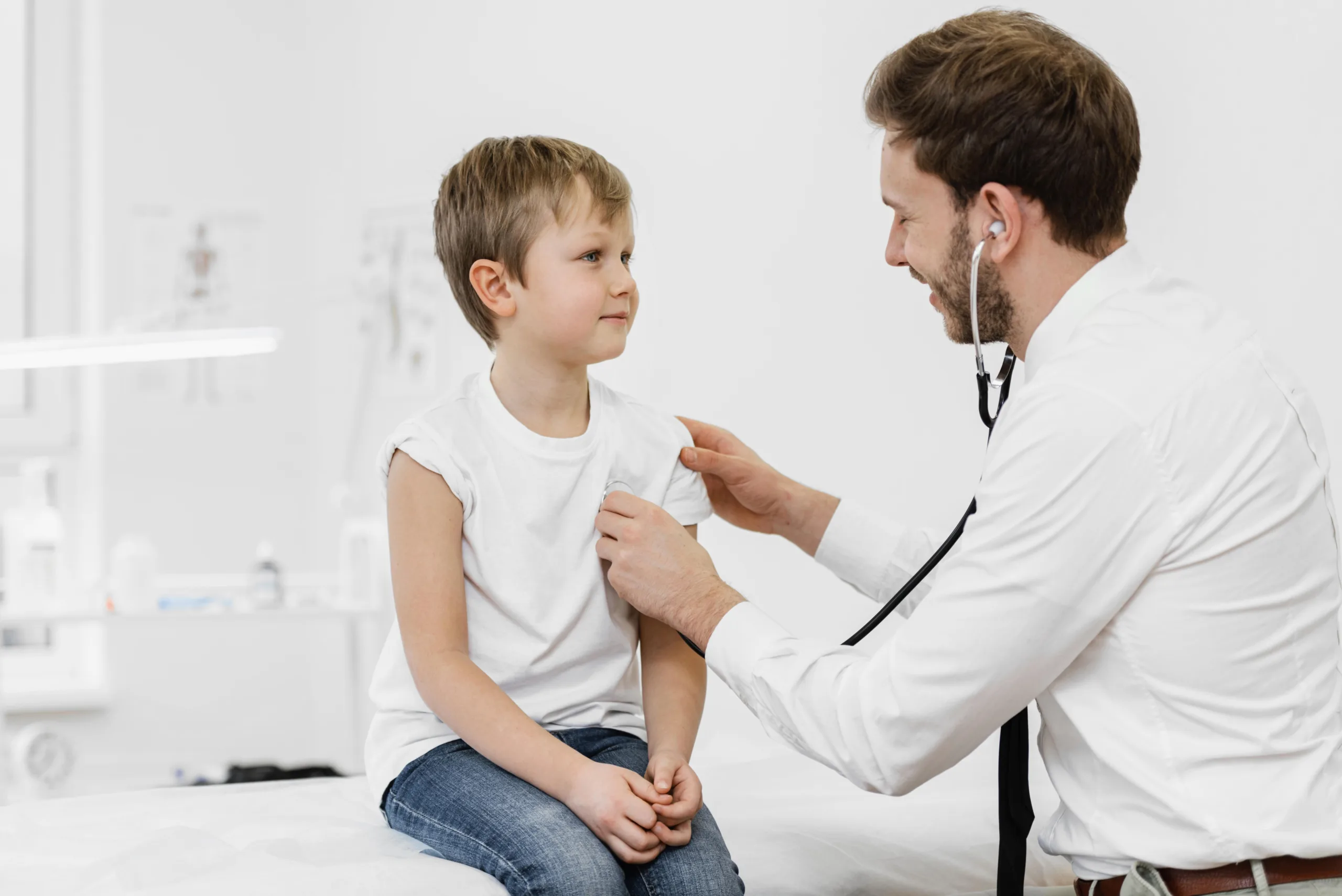 medium shot doctor checking hear beat scaled