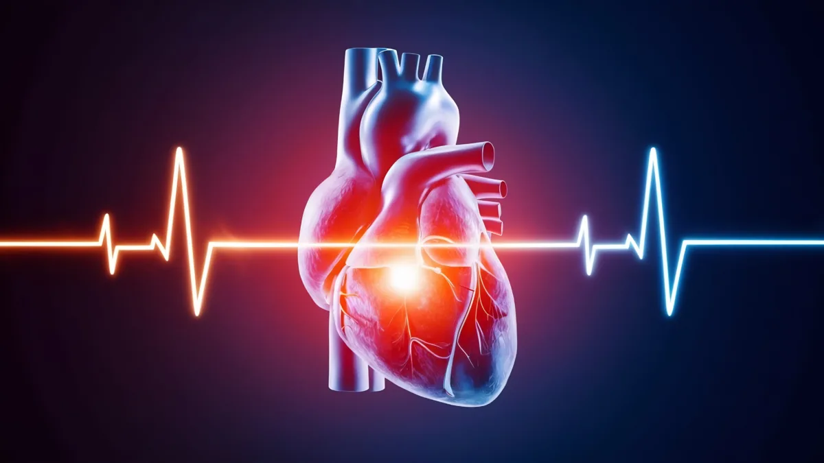 organic anatomical human heart beat with glow inside anatomy medicine concept image